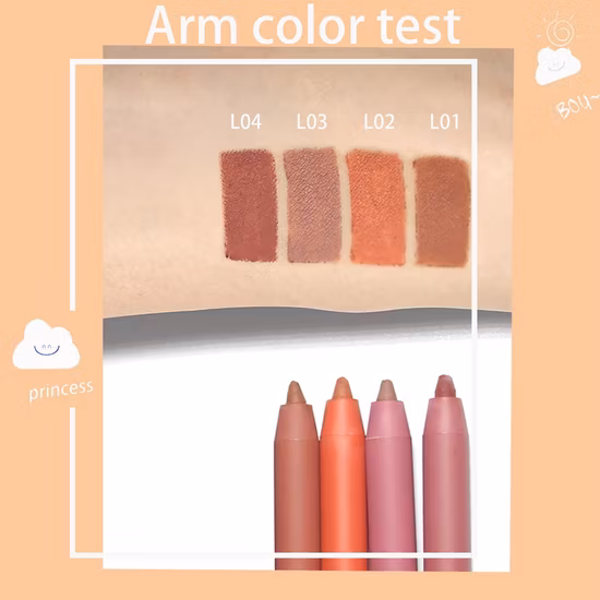 Private Label Lipstick Pencil Beauty Makeup Cosmetic Long Lasting Waterproof Matte Lip Liner