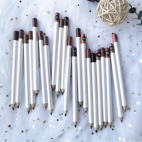 Wholesale Cream Vegan Lip Pencil Liner Waterproof Custom Logo Makeup